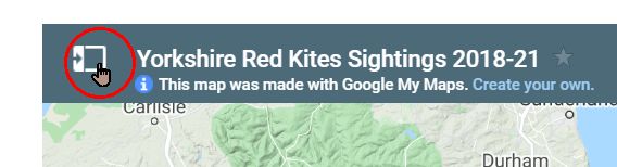 sightings map extend